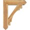 Ekena Millwork Merced Arts and Crafts Rough Sawn Bracket w/ Offset Brace, Western Red Cedar, 8"W x 30"D x 38"H BKT0806X30X38MRC03RWR - alternate 3